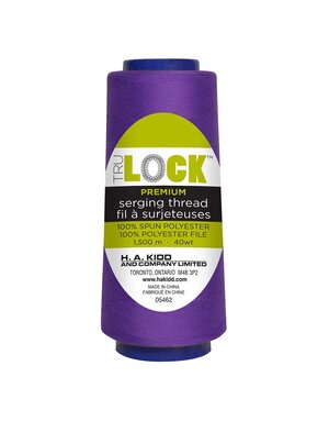 TRULOCK Ensemble de 5 cones de fil pour surjeter 1500m TRULOCK Premium - Violet