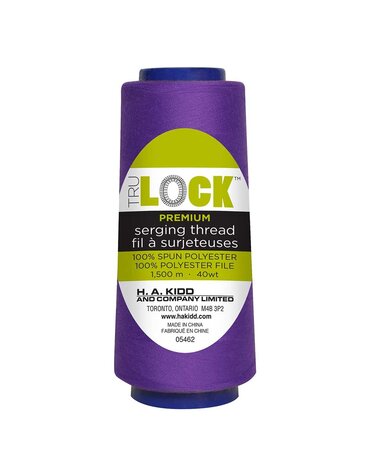 TRULOCK Set of 5 cones of TRULOCK Premium serging thread 1500m - Purple