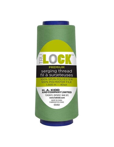 TRULOCK Ensemble de 5 cones de fil pour surjeter 1500m TRULOCK Premium - Lime jade