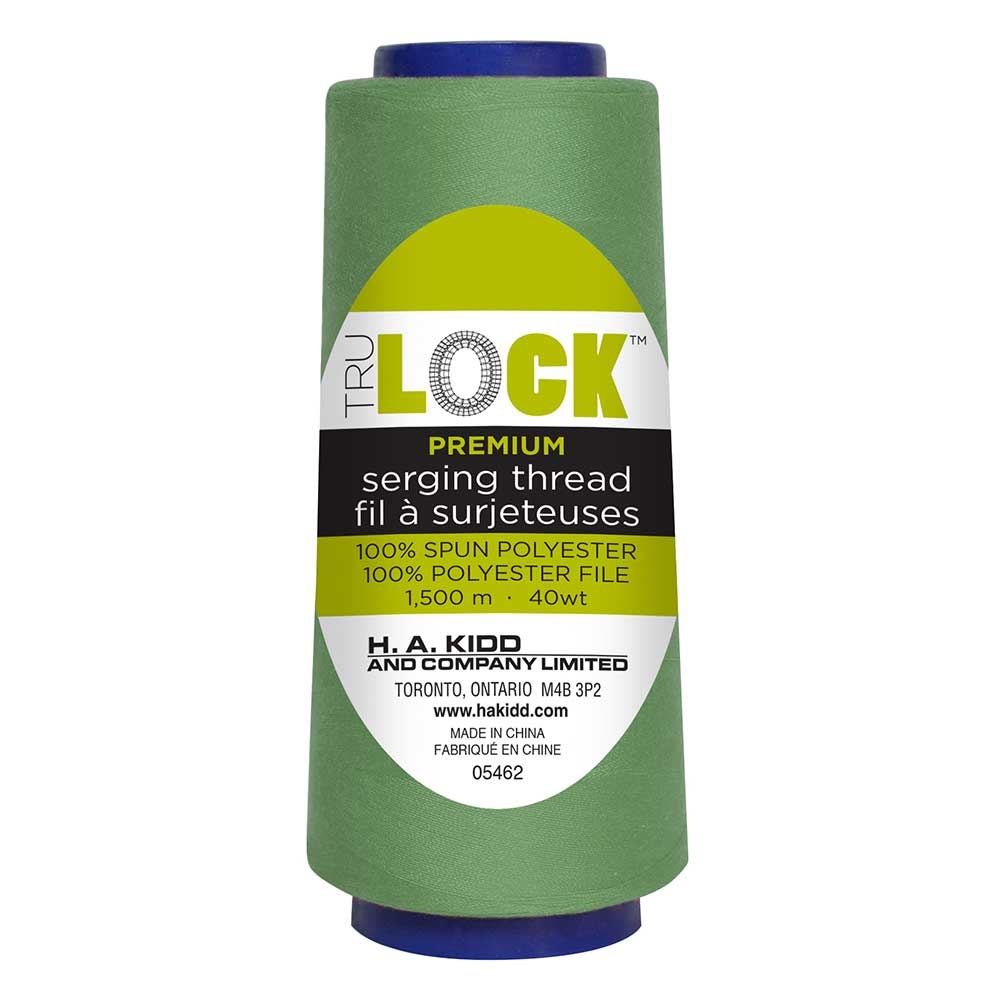 TRULOCK Set of 5 cones of TRULOCK Premium serging thread 1500m - Jade Lime