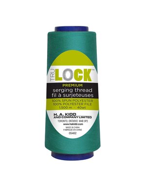 TRULOCK Ensemble de 5 cones de fil pour surjeter 1500m TRULOCK Premium - Aqua