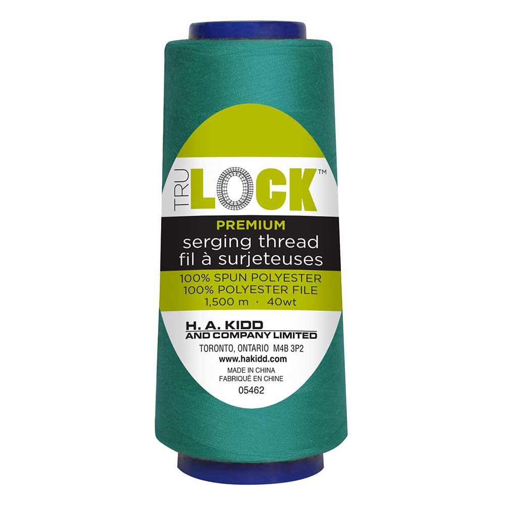 TRULOCK Set of 5 cones of TRULOCK Premium serging thread 1500m - Aqua