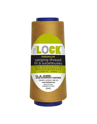 TRULOCK Set of 5 cones of TRULOCK Premium serging thread 1500m - Golden Brown