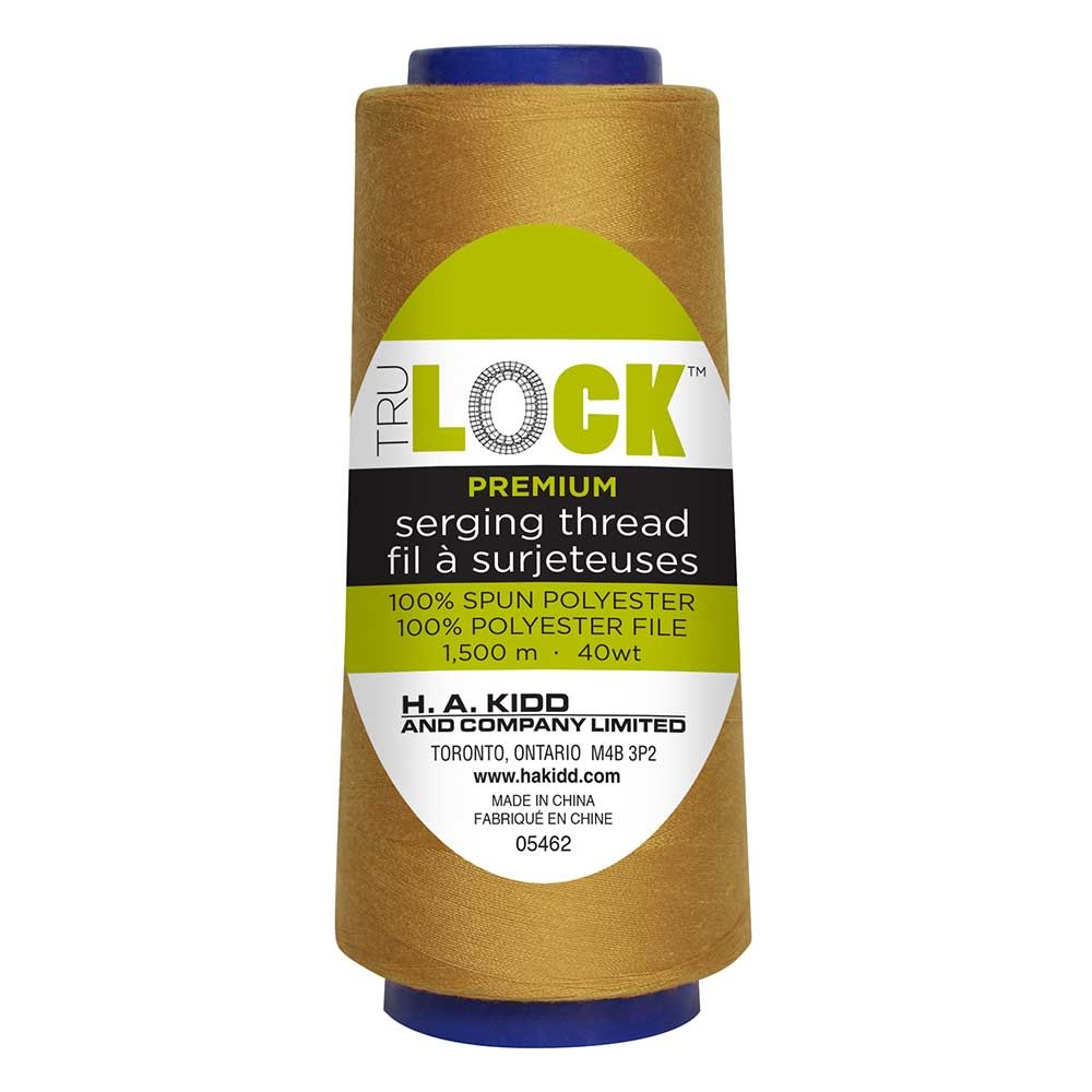 TRULOCK Set of 5 cones of TRULOCK Premium serging thread 1500m - Golden Brown