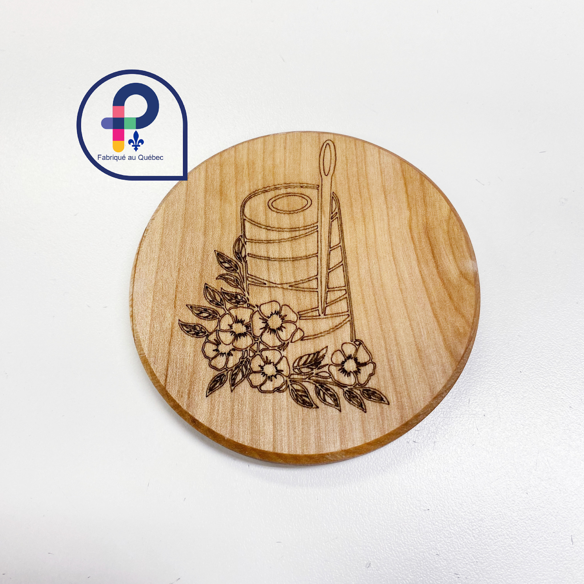L'Atelier a Many & Famille Sous-verre motif de couture