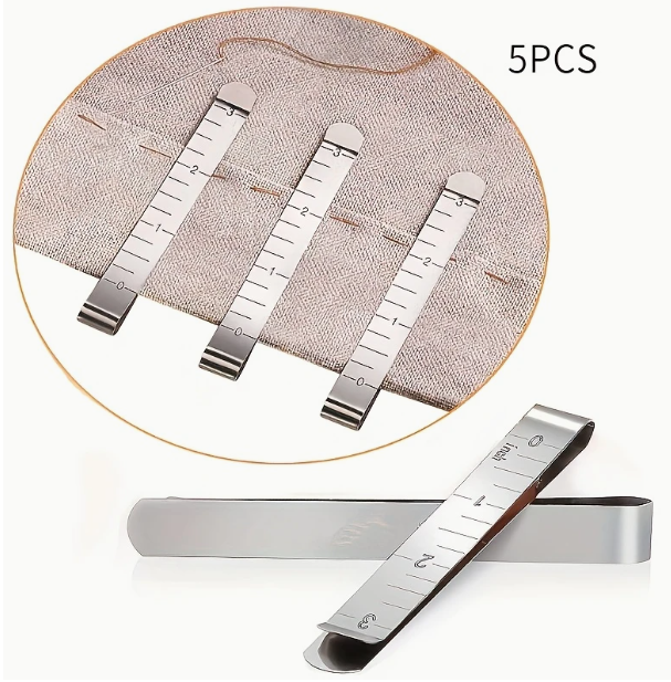 Pénélope 5 Hem Clips with Measuring Guide – 3 Inches