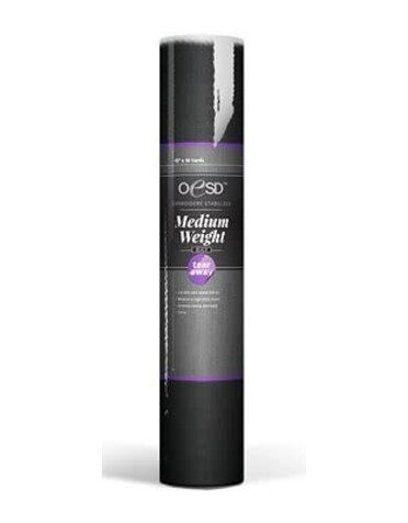 OESD Entoilage déchirable medium 2.0 oz 10 po x 10 v noir