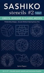 C&T Publishing Sashiko Stencils No 2 Crests Borders & Classic Motifs