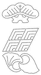 C&T Publishing Sashiko Stencils No 2 Crests Borders & Classic Motifs