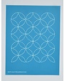Full Line Stencil Sashiko pochoir Stitch Wineglasses
