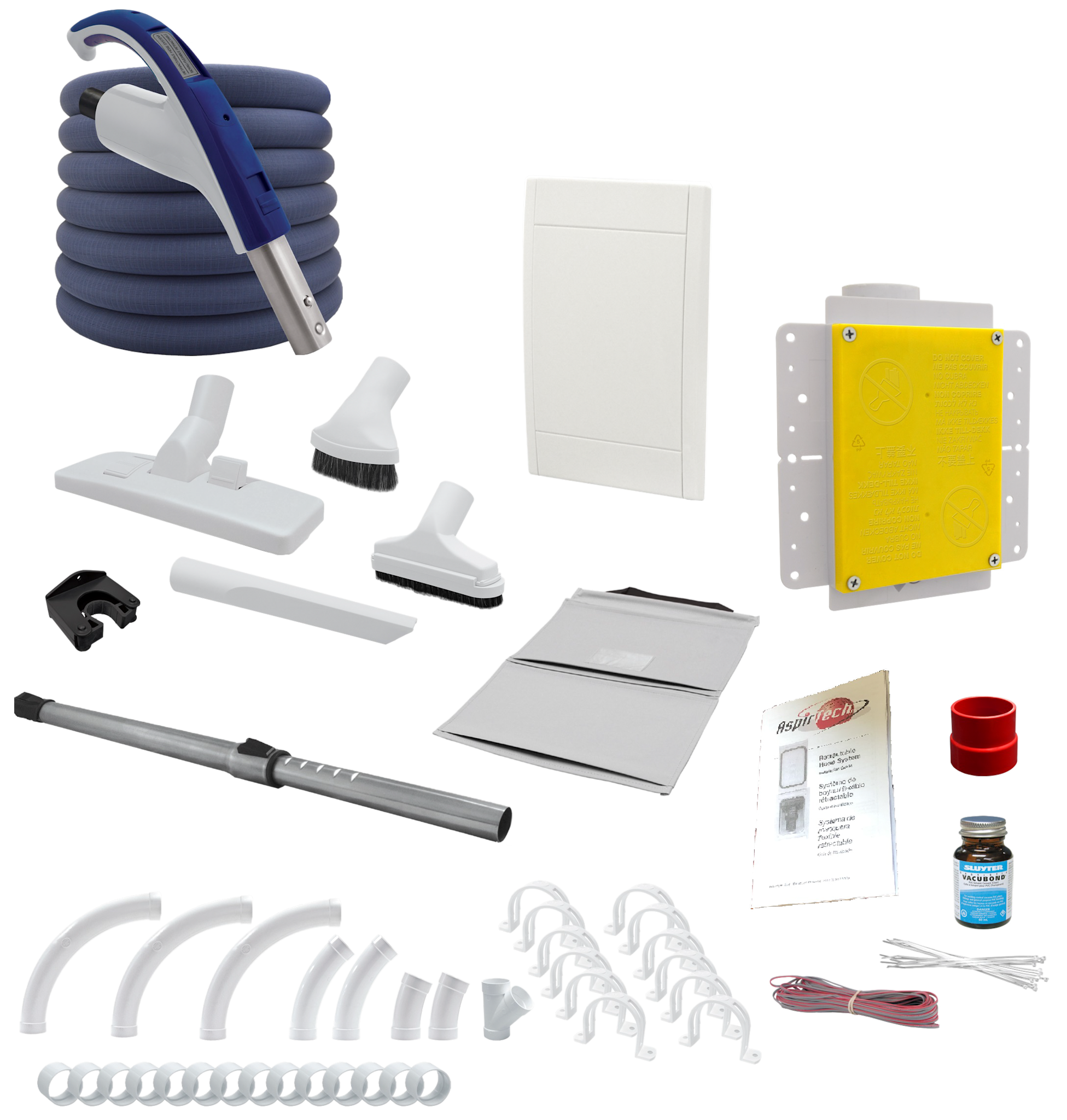 Aspirtech Retractable Hose System, Rétraflex for Central Vacuums 30 feet