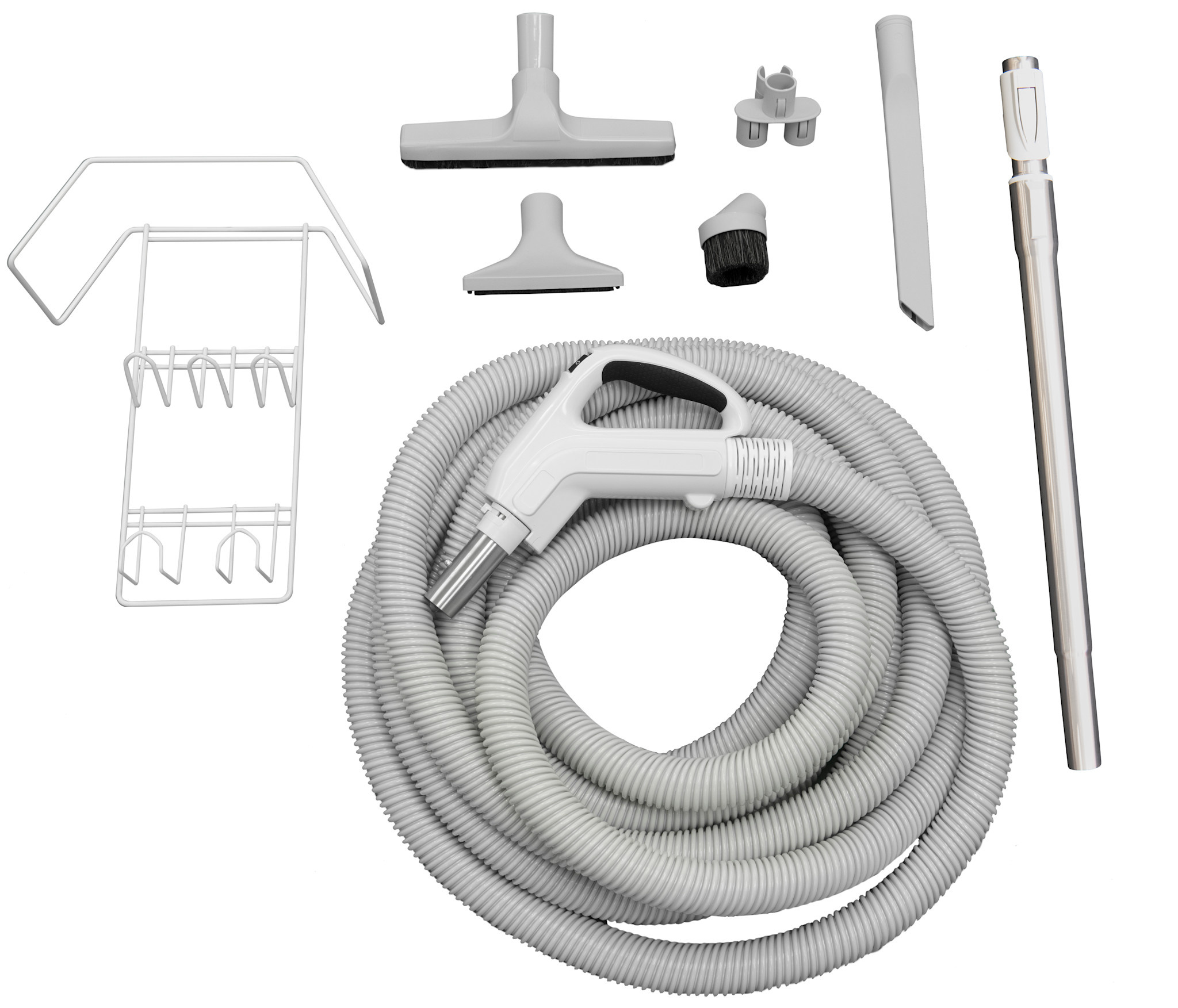 Aspirtech Deluxe Kit 50 ft Hose and Accessories with On/Off Handle (with Locking Mechanism)