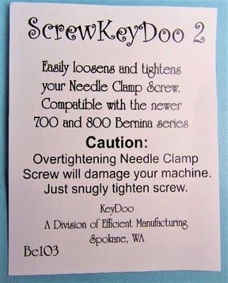BREWER ScrewKeyDoo 2 Bernina 700/800