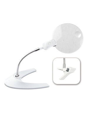 Ottlite 5-Inch LED Magnifier with Clip and Stand