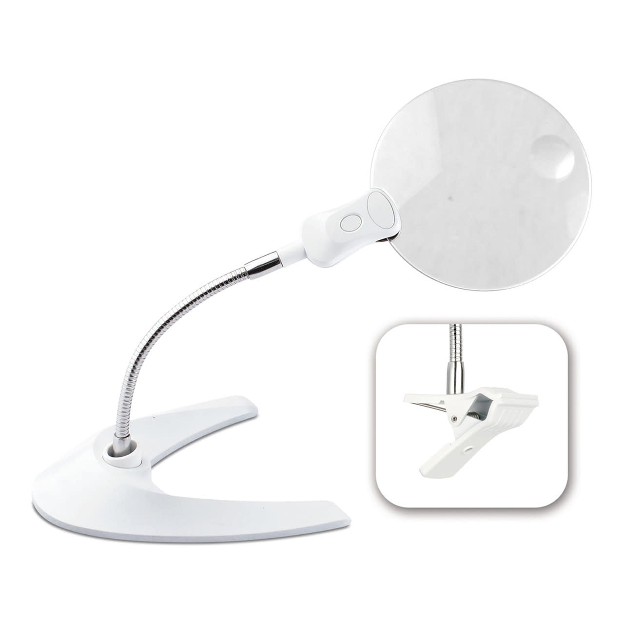 Ottlite DISC Ottlite Loupe DEL de 5 pouces avec pince et support