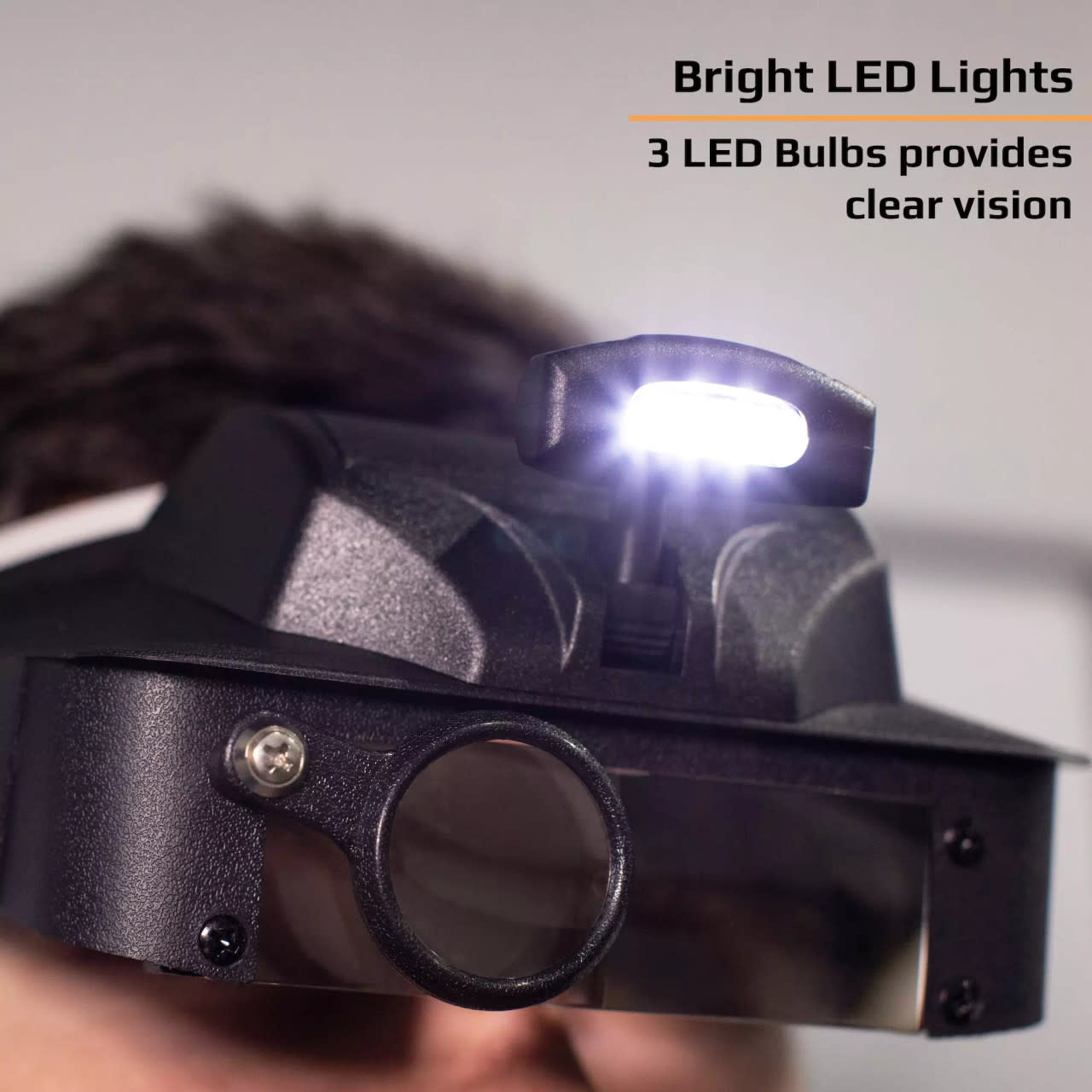Carson Optical LumiVisor™ Viseur frontal lumineux à DEL avec grossissement 2x/3x/5x/6x