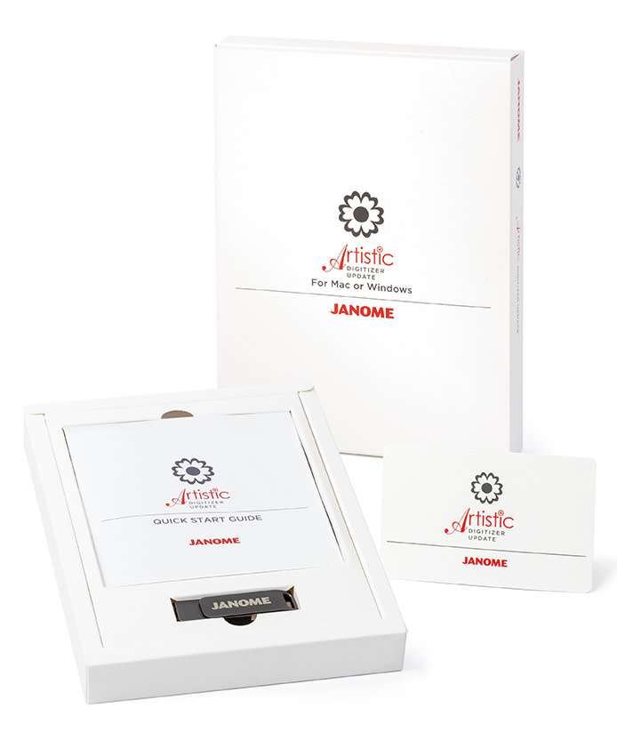 Janome Upgrades Artistic Digitizer from the full version 1.7 (or earlier) to the full version 2.0