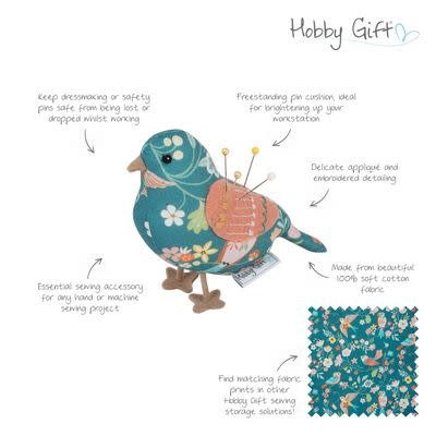 Hobby Pelote à épingles motif oiseau