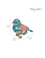 Hobby Pelote à épingles motif oiseau