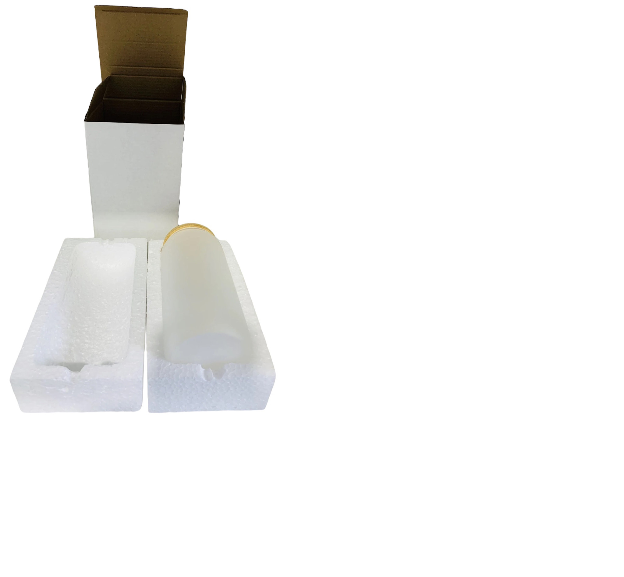 Pénélope Verre givré 16 oz avec couvercle en bambou, pailles (plastique et métal) et brosse de nettoyage. Emballage renforcé.