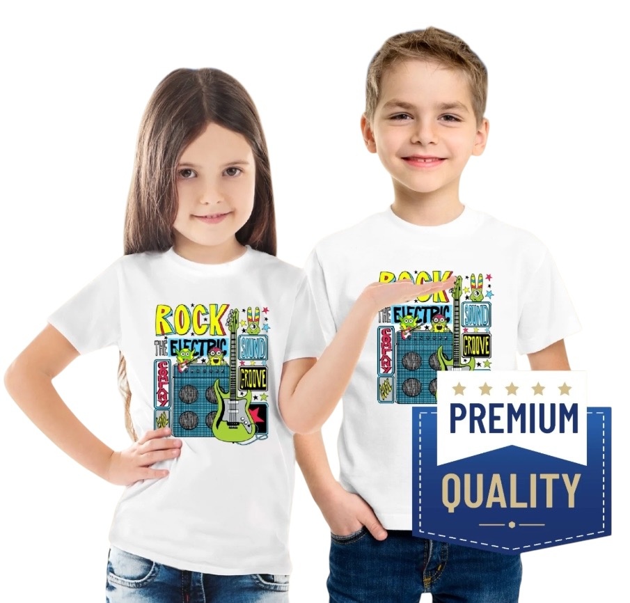 Pénélope Children's sublimation t-shirts (95% polyester, 5% spandex) with an ultra-soft cotton-like feel