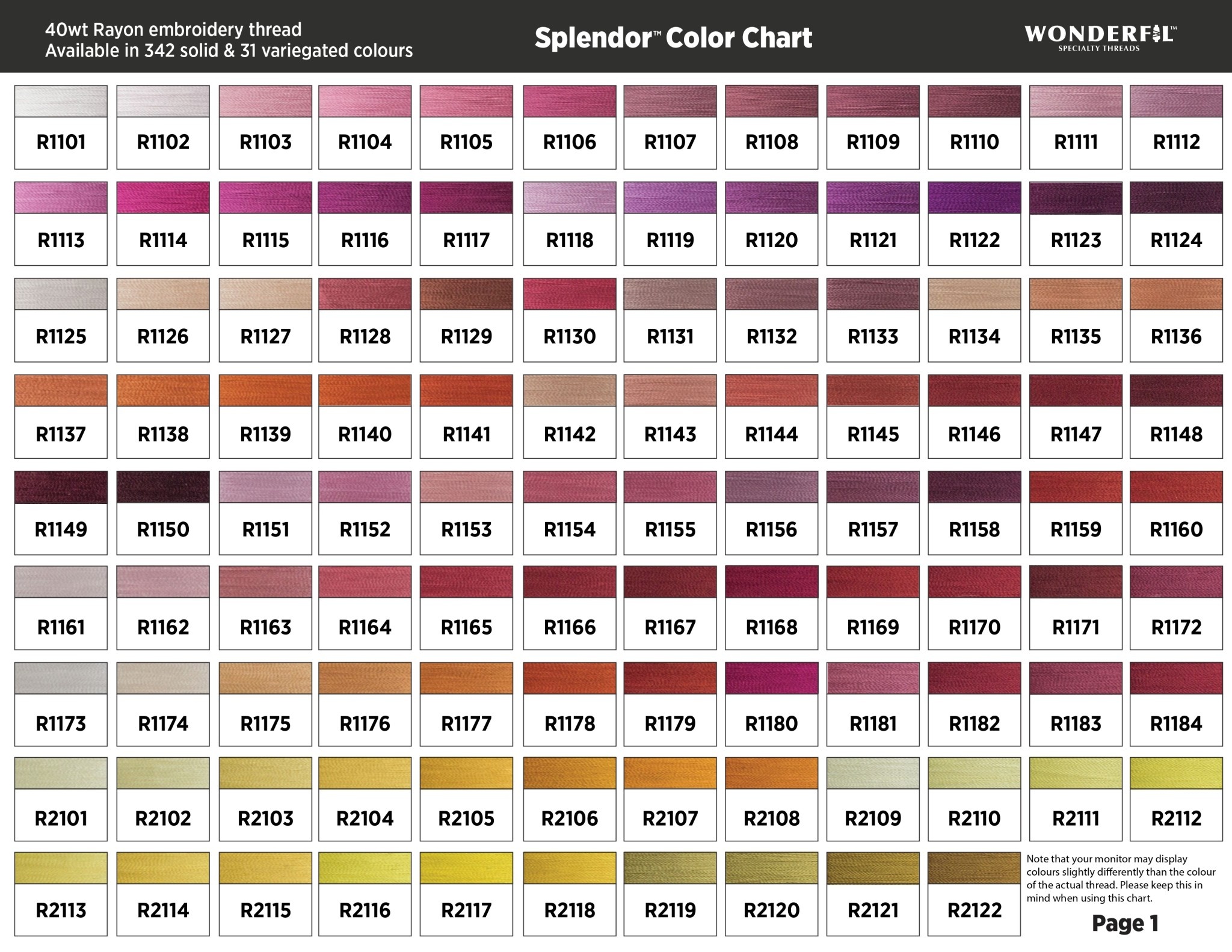 WonderFil Splendor Splendor rayon 40wt thread select your style