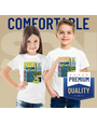 Pénélope t-shirts à sublimation pour enfants (95 % polyester, 5 % élasthanne) avec sensation de coton super doux.