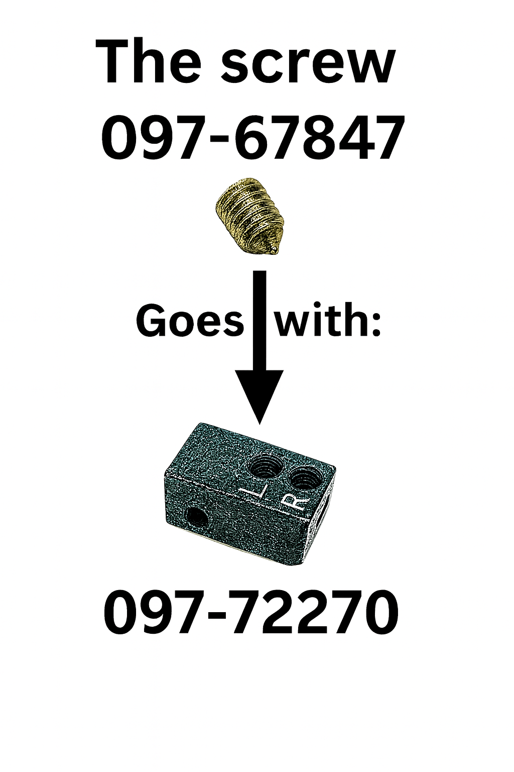 Baby Lock Vis serre aiguille(Noir) Babylock 097 BL460B &  White 2000 Ats  Husqvarna  H200 H250