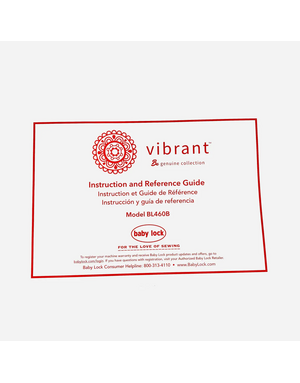 Baby Lock Manuel BabyLock Vibrant français anglais