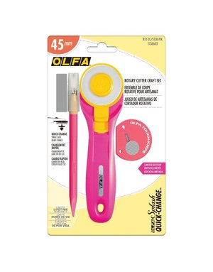 Olfa OLFA - Ensemble de couteau rotatif pour artisanat ( rose )