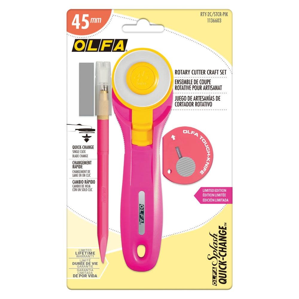 Olfa OLFA - Ensemble de couteau rotatif pour artisanat ( rose )