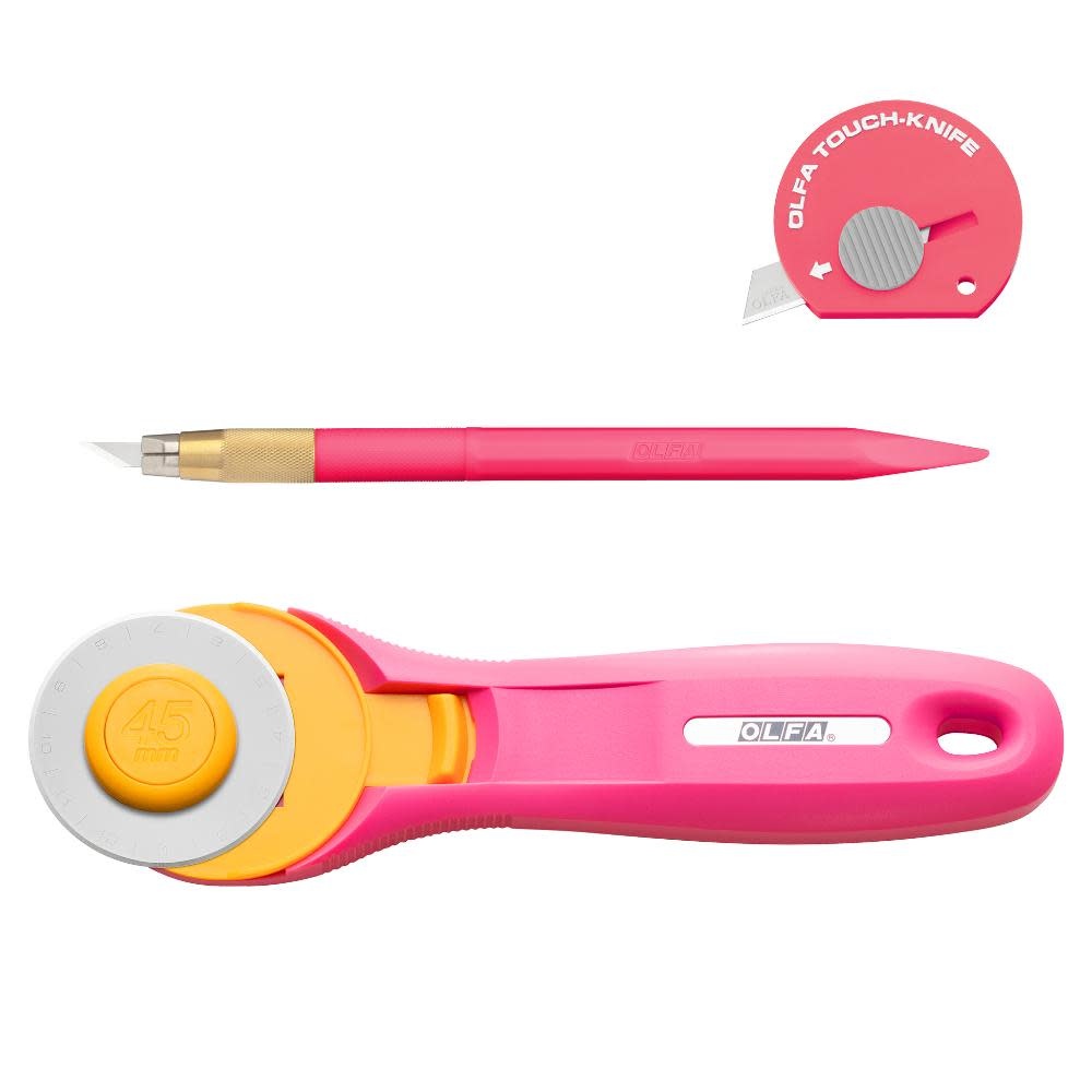 Olfa OLFA - Ensemble de couteau rotatif pour artisanat ( rose )