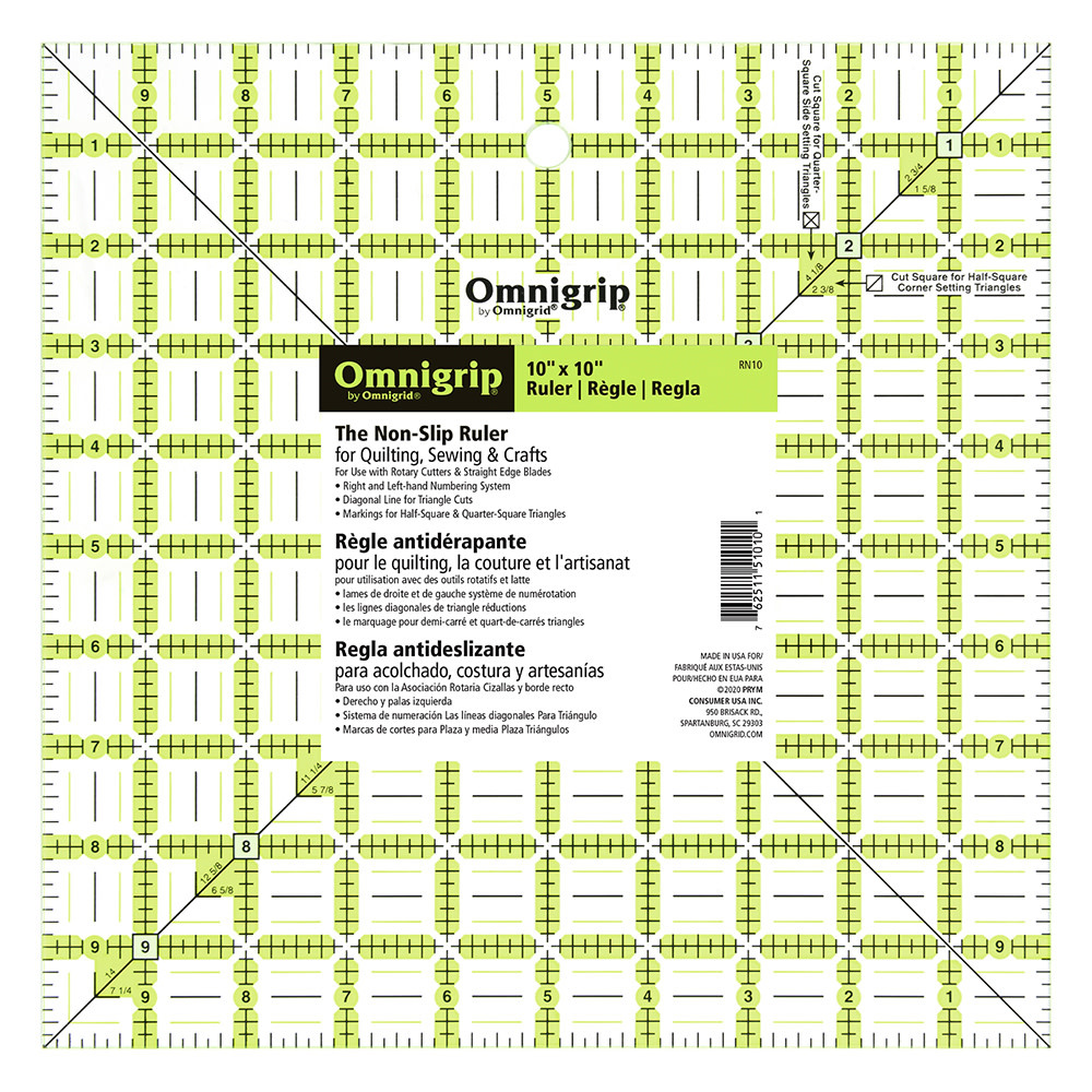OMNIGRIP Règle OMNIGRIP - 10" x 10" (25.4 x 25.4cm)