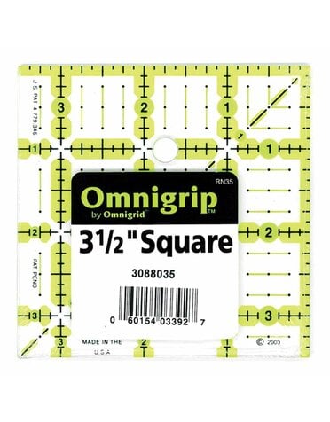 OMNIGRIP Règle de carrés OMNIGRIP - 31⁄2″ x 31⁄2″ (8.9 x 8.9cm)