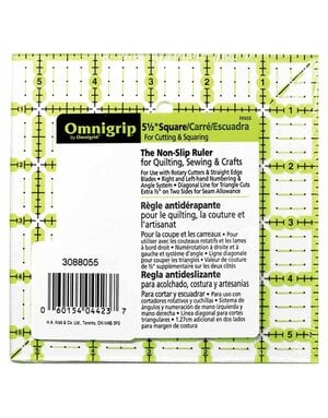 OMNIGRIP Règle OMNIGRIP - 51⁄2″ x 51⁄2″ (14 x 14cm)