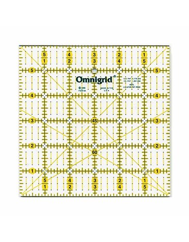 Omnigrid OMNIGRID Ruler with Angles - 6″ x 6″ (15.2 x 15.2cm)