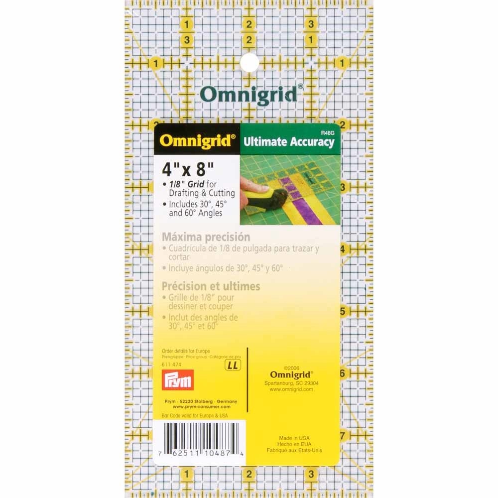 Omnigrid OMNIGRID Ruler with Grid - 4″ x 8″ (10.2 x 20.3cm)