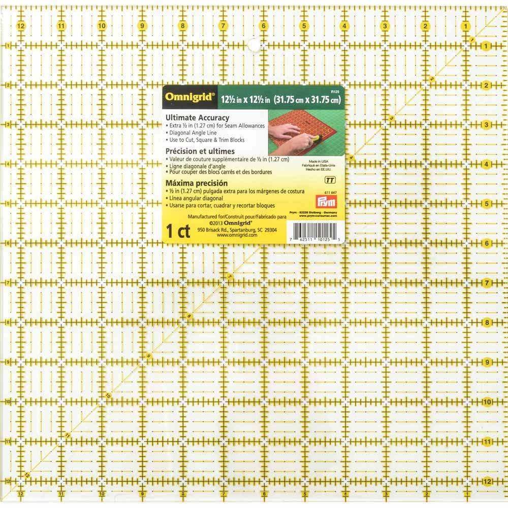 Omnigrid OMNIGRID Ruler - 121⁄2″ x 121⁄2″ (31.75 x 31.75cm)