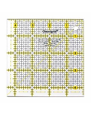 Omnigrid OMNIGRID Ruler with Grid - 41⁄2″ x 41⁄2″ (11.4 x 11.4cm)