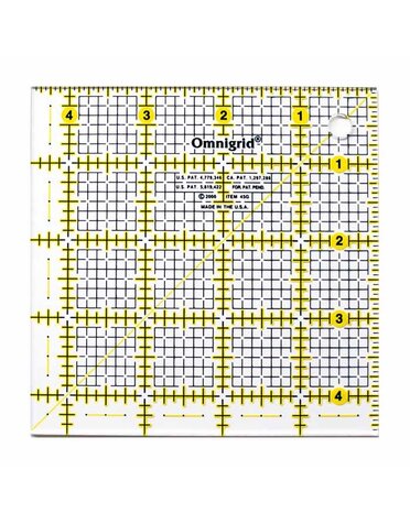 Omnigrid OMNIGRID Ruler with Grid - 41⁄2″ x 41⁄2″ (11.4 x 11.4cm)