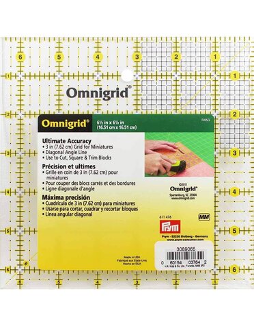 Omnigrid Règle OMNIGRID avec mini grille - 61⁄2″ x 61⁄2″