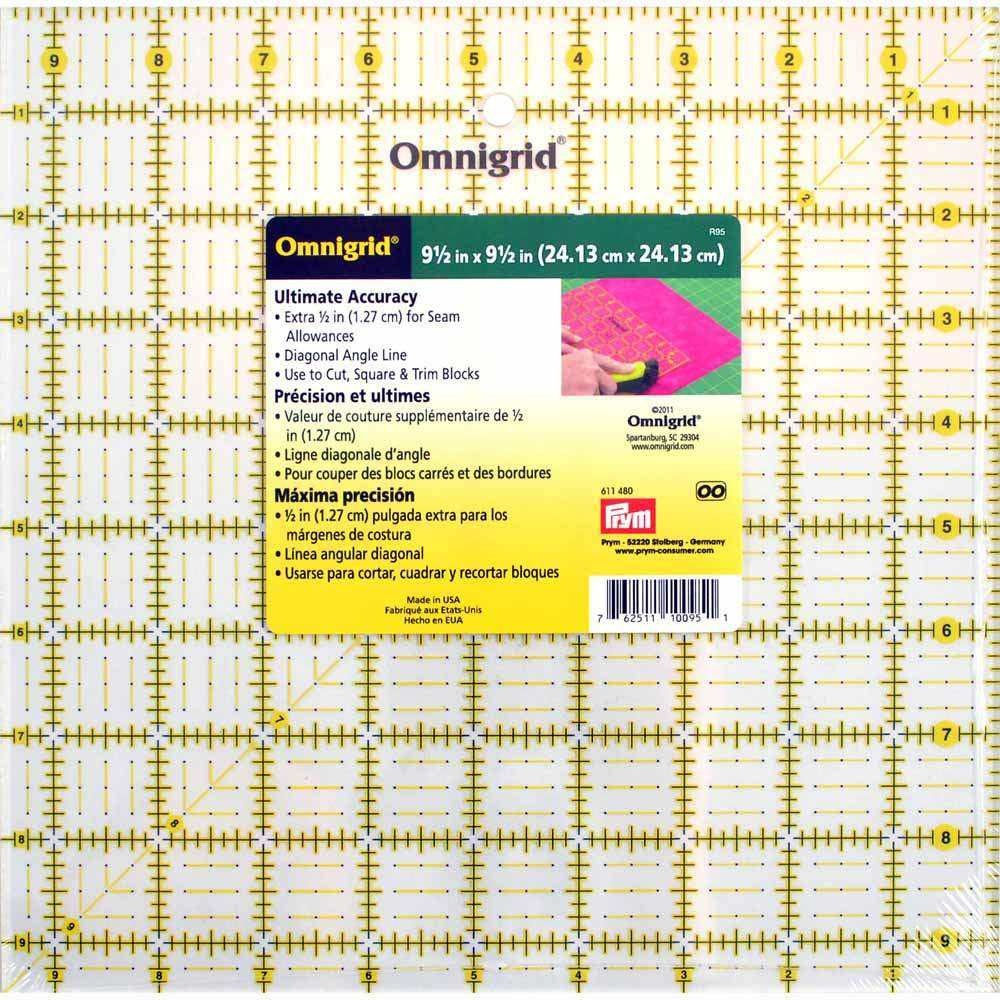 Omnigrid Règle OMNIGRID - 91⁄2″ x 91⁄2″ (24.1 x 24.1cm)