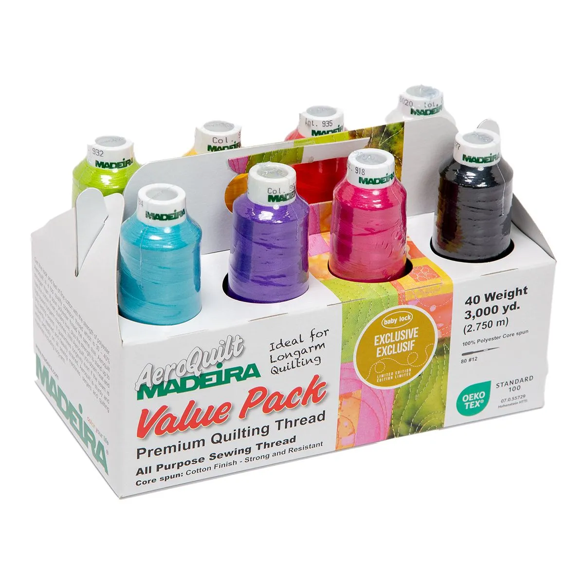 Madeira Madeira Aeroquilt 8 Cone Jewel Tones Value Pack