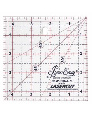 Sew Easy Règle de carrés SEW EASY - 41⁄2″ x 41⁄2″ (11.4 x 11.4cm)