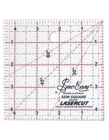 Sew Easy SEW EASY Square Ruler - 41⁄2″ x 41⁄2″ (11.4 x 11.4cm)