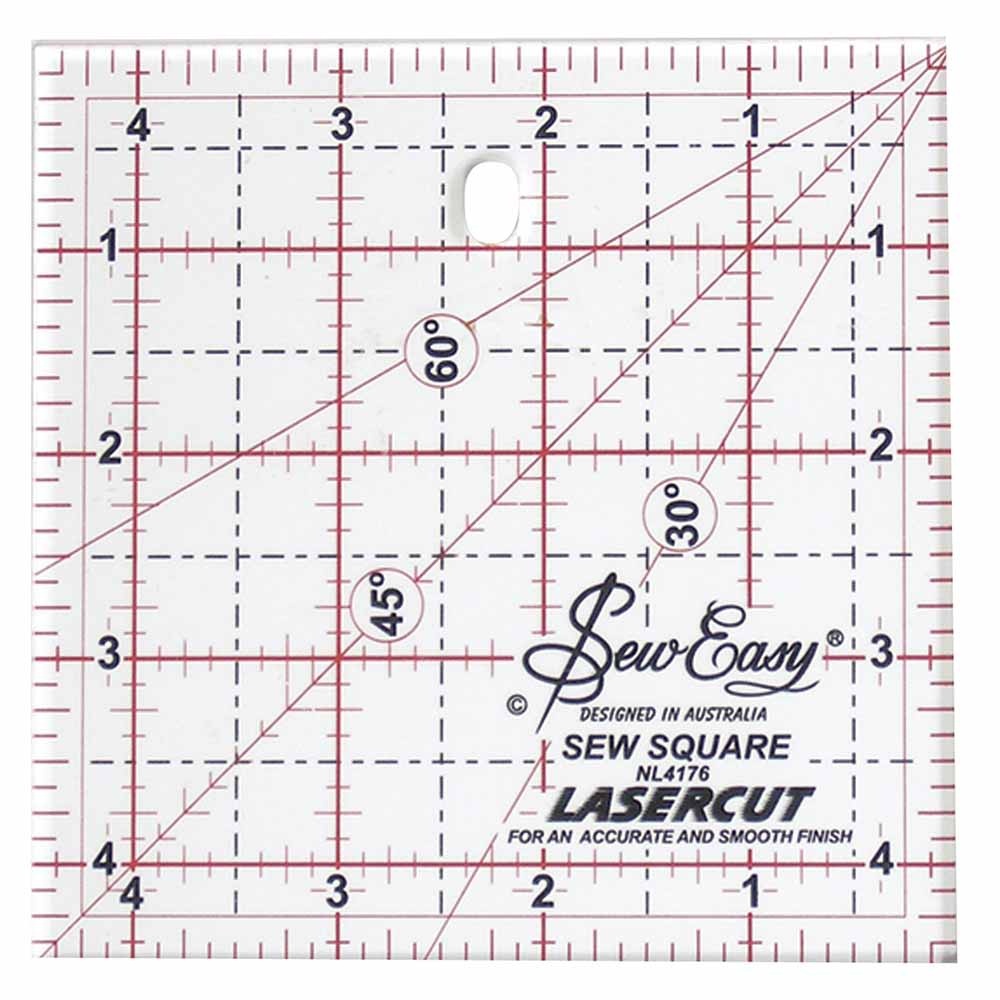 Sew Easy SEW EASY Square Ruler - 41⁄2″ x 41⁄2″ (11.4 x 11.4cm)
