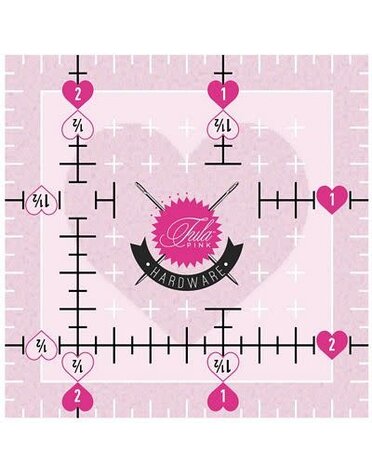 Tula Pink collection Tula Pink 2.5in x 2.5in Non Slip Heart Ruler