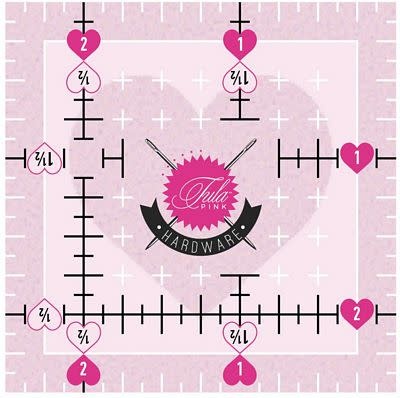 Tula Pink collection Tula Pink 2.5in x 2.5in Non Slip Heart Ruler