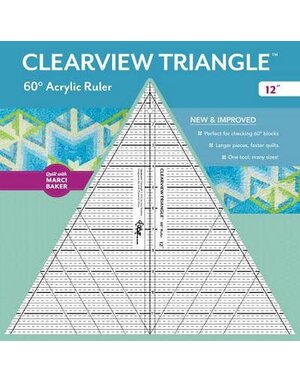 C&T Publishing Clearview Triangle 12in 60 Degree Ruler