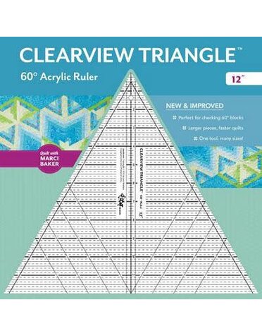 C&T Publishing Clearview Triangle 12in 60 Degree Ruler